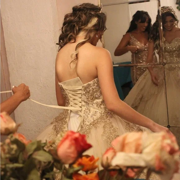 sachin and babi light blue dress Dresses | Champagne Colored Sweet 16 Dress